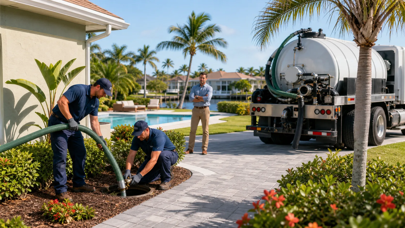 Vacation Season Septic Tank Pumping in Cape Coral Rentals